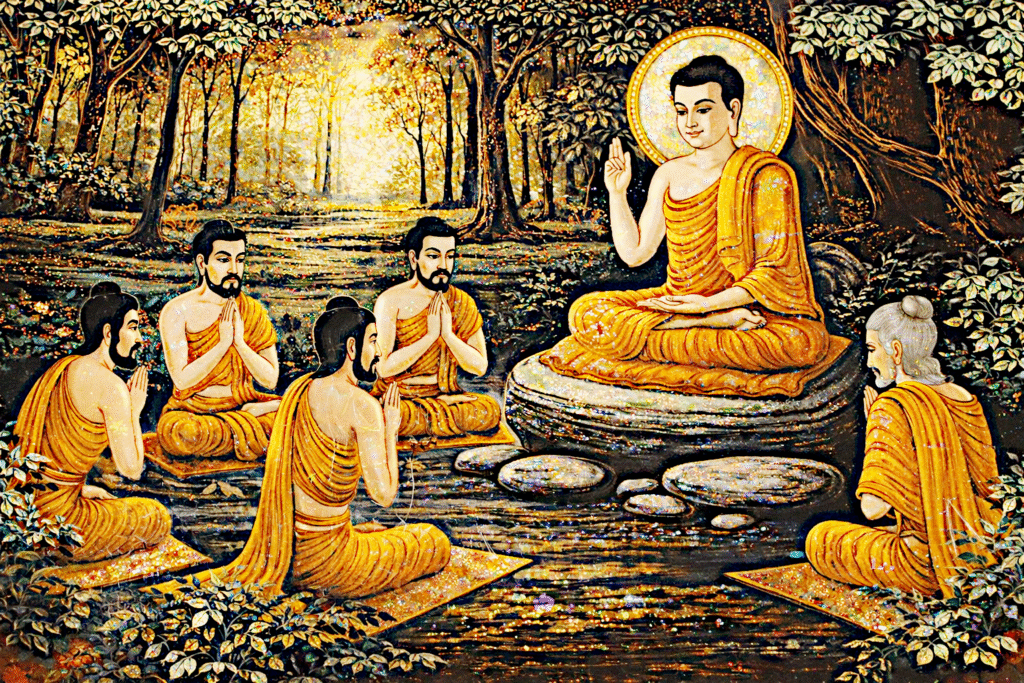 buddha teaching early sangha forest.png