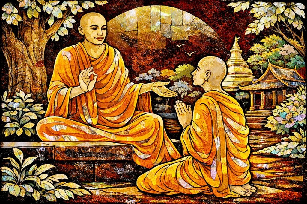 Personality and Meditation Objects: A Classical Psychological Structure in the Visuddhimagga buddhist meditation kalyanamitta and disciple under bodhi tree
