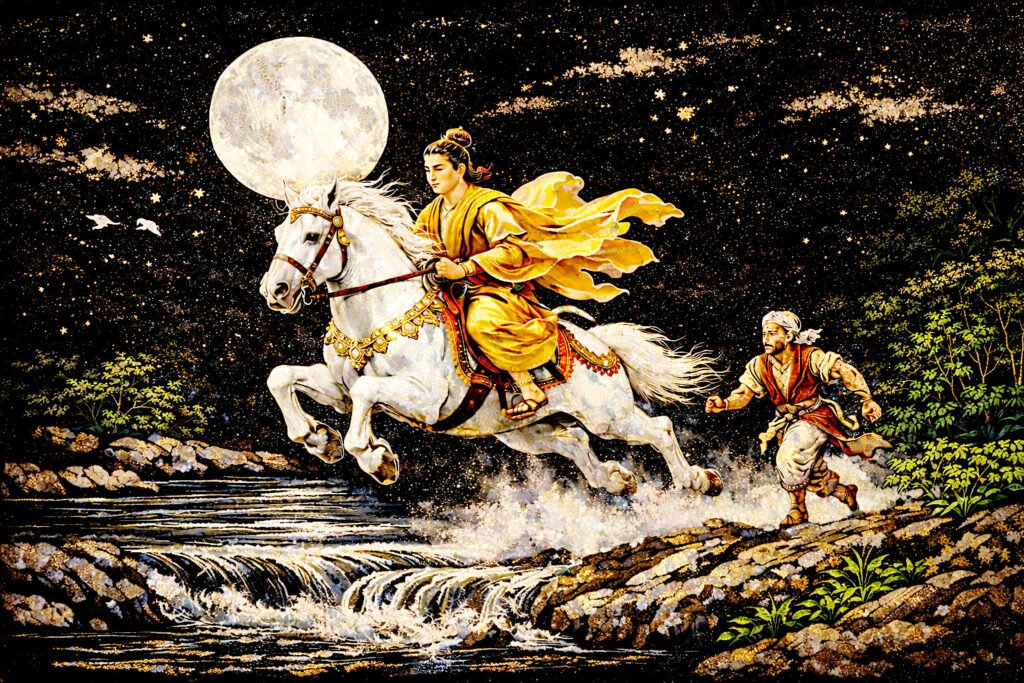 Redefining Heroism in the Buddhacarita siddhartha great renunciation anoma river hero image