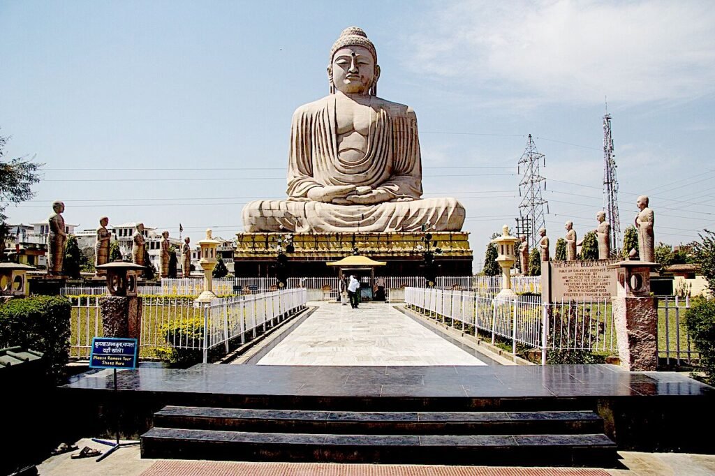 Great Buddha Statue at Bodh Gaya Buddhist pilgrimage site in India