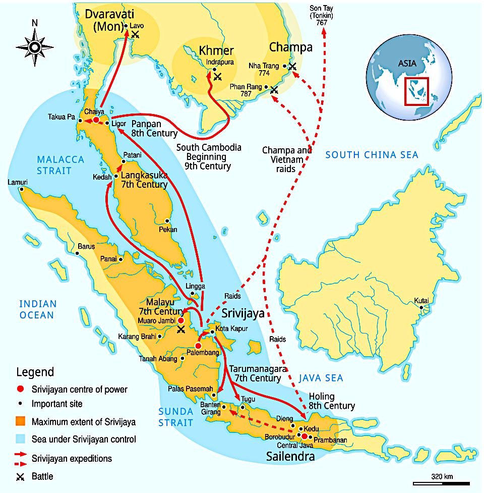 Maritime Buddhism: Vajrayāna Networks Across the Indian Ocean map of Srivijaya empire Sumatra Suvarnadvipa Buddhist maritime Southeast Asia