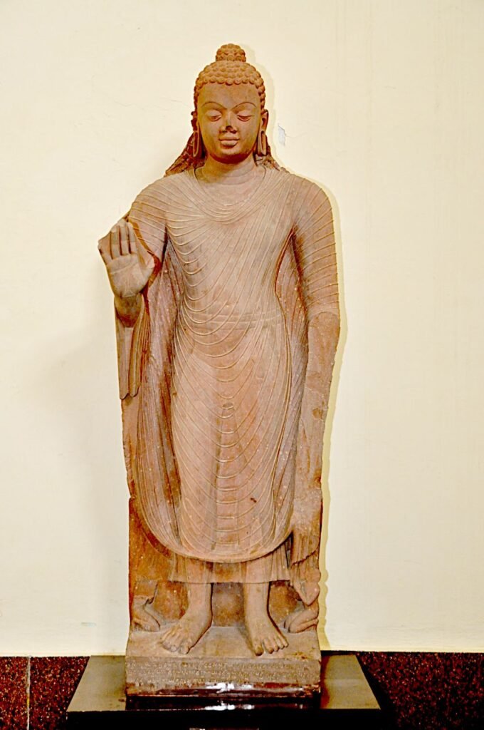 Myth, Memory, and Buddhist Historiography in Tārānātha’s History of Buddhism in India Standing Buddha sculpture in the Mathurā style from 434 CE, installed by the monk Yasadinna and discovered at Govind Nagar, now in the Government Museum, Mathura.