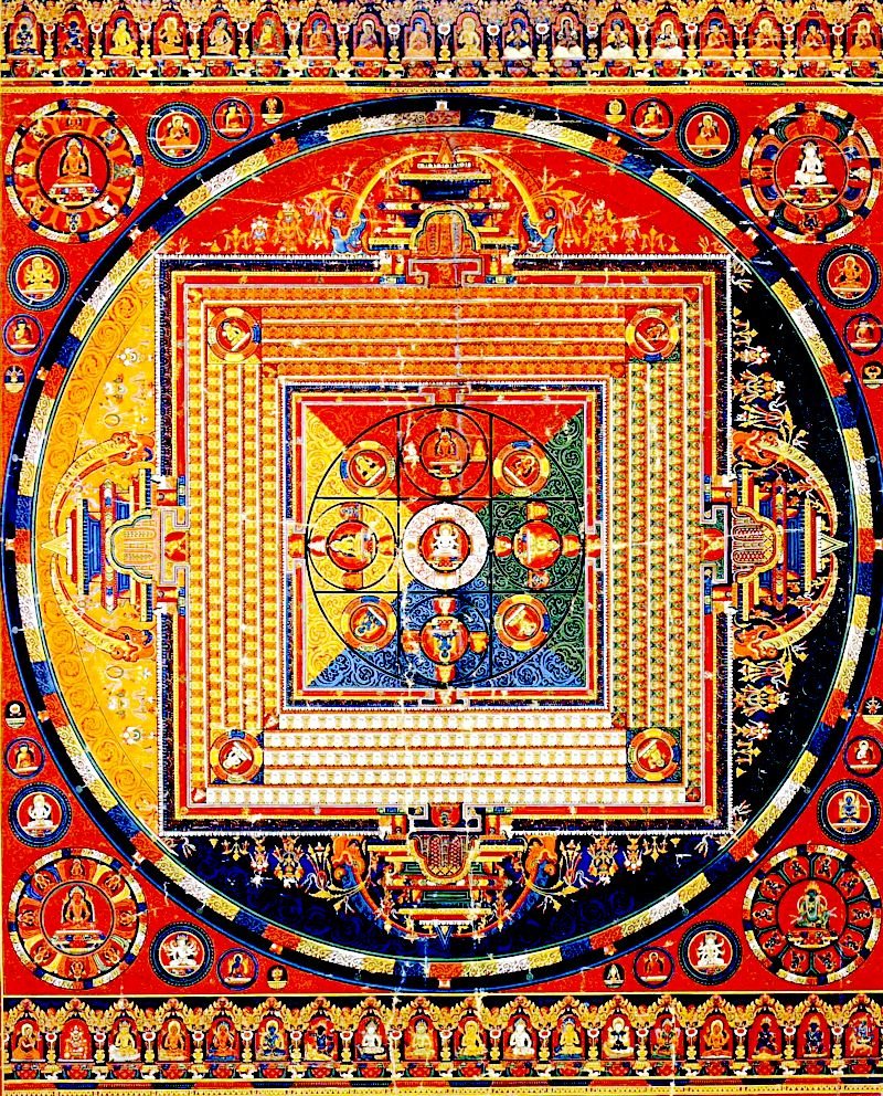 Tantric Buddhism and the Himalayan World: Cultural Exchanges and Religious Transformation Vajradhatu mandala depicting the tantric cosmology centered on Mahavairocana Buddha.