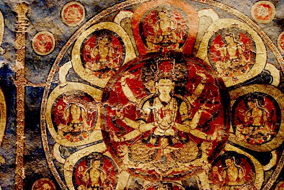 The World as Mandala: Sacred Geography in the Late Vajrayāna World Vajrayana mandala wall painting from Sumda Chun monastery in Ladakh depicting the cosmic arrangement of Buddhas and sacred directions